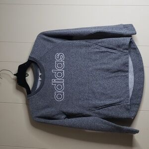Adidas Gray Sprakle Long Sleeve Crew Neck Sweatshirt- Medium 10/12